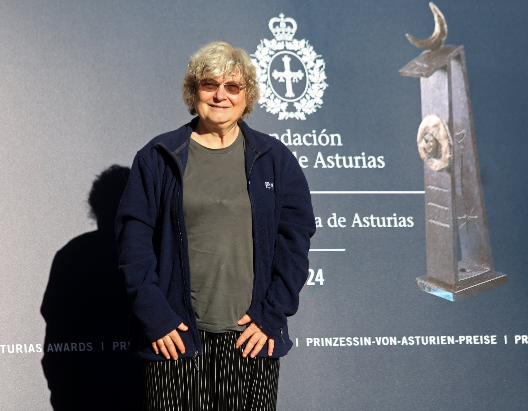 Ingrid Daubechies, emocionada a su llegada al Hotel de la Reconquista.