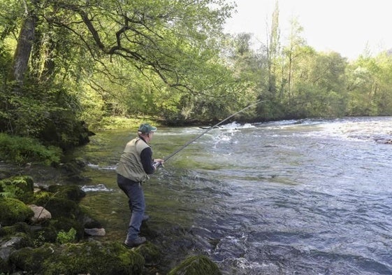 El consejero de Medio Rural, con los miembros del Consejo de los Ecosistemas Acuáticos y de la Pesca en Aguas Continentales, que se reunió en Salas.