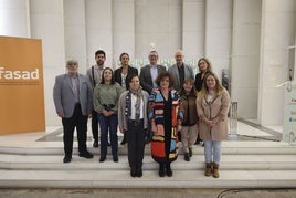 De izquierda a derecha, Jacinto Braña, Eduardo Paneque, Rita Camblor, José Antonio Garmón, Gonzalo González, y Leticia Álvarez. Abajo, Laura Gallego-Alberto, Carmen Trigo, Marta del Arco, Trinidad Suárez y Nerea Monroy.