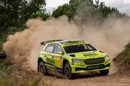 José Antonio Suárez y Alberto Iglesias Pin, en el Rally RACC.