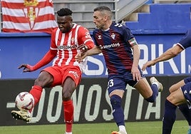 Jordi Caicedo, durante el partido contra el Eibar.
