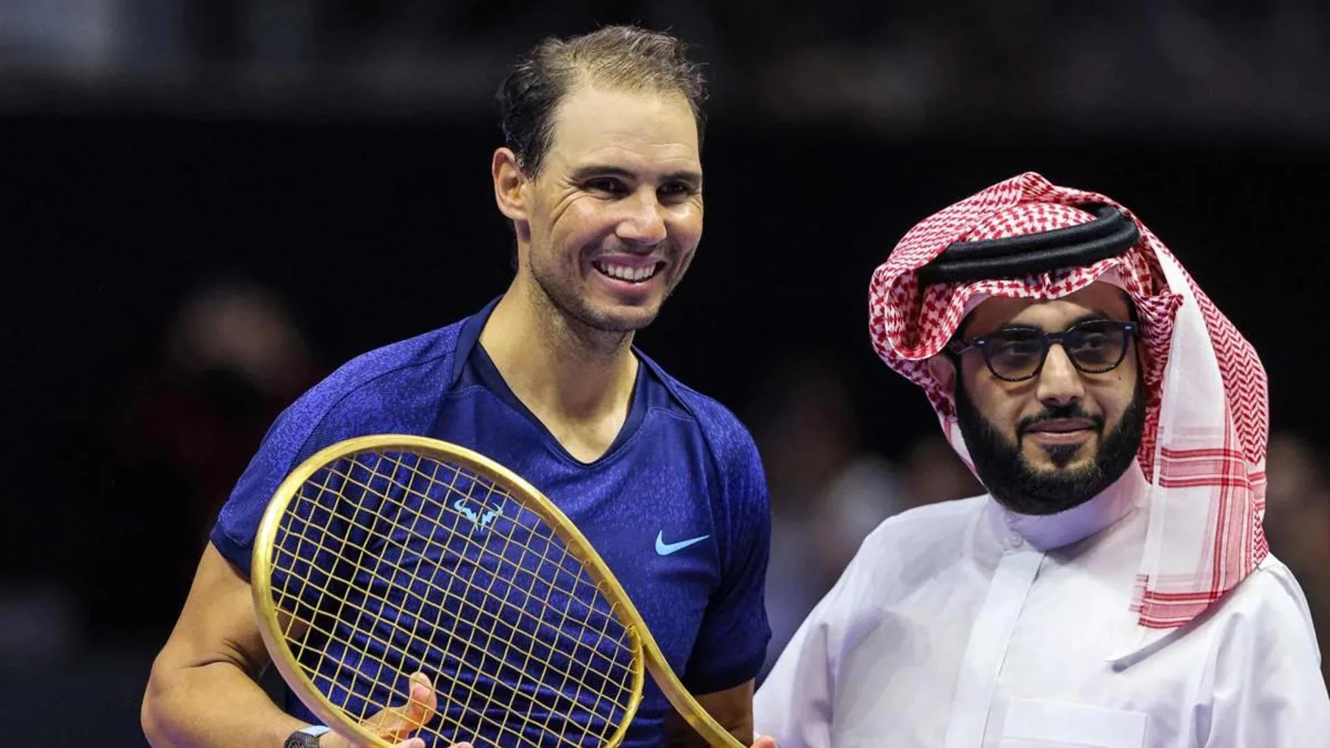 How much is the gold racket that Nadal received from Saudi Arabia worth?