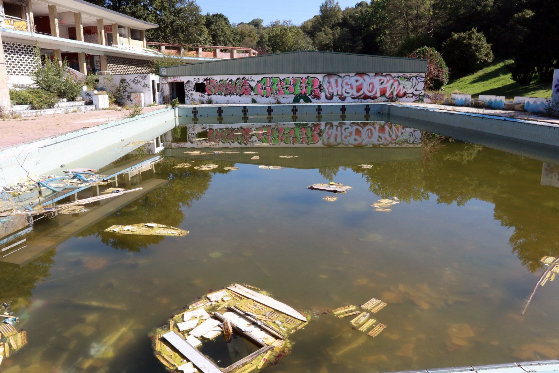 La piscina de Pénjamo, en Langreo
