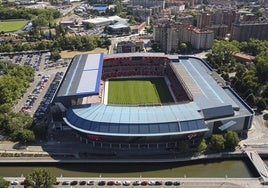 Imagen aérea de El Molinón.