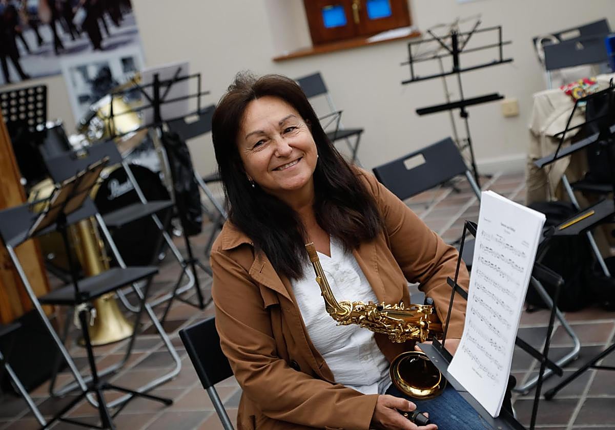 Mercedes García, presidenta de la Banda de Música de Avilés.
