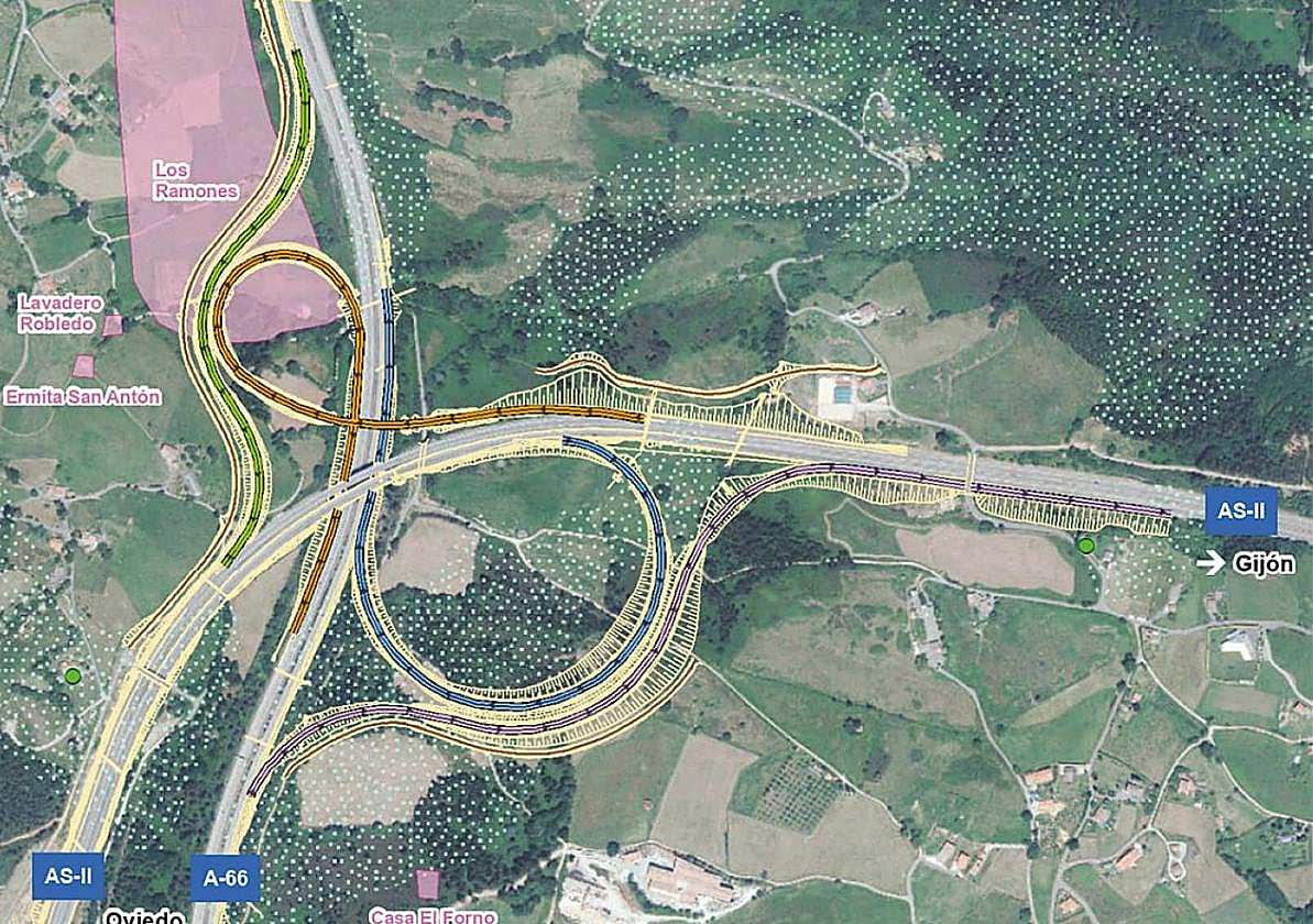 El enlace permitirá salir de la 'Y' para coger la AS-II en sentido norte y sur, y viceversa.