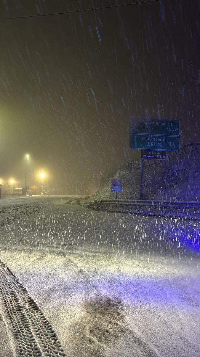 Imagen de Pajares a las 6 de la mañana de este miércoles.