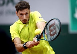 Pablo Carreño, durante un partido de tenis.