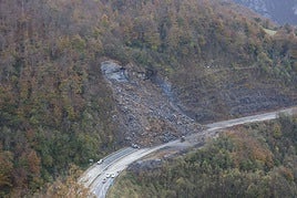 Cronología de las obras para retirar el argayo de la autopista del Huerna