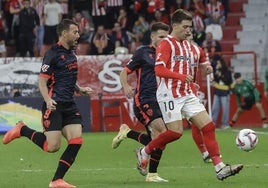 Nacho Méndez, en un partido del Sporting de Gijón.