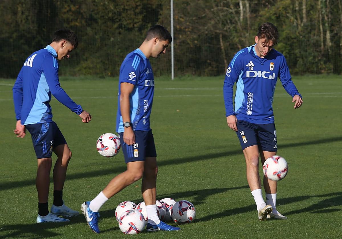 Entrenamiento del Real Oviedo.