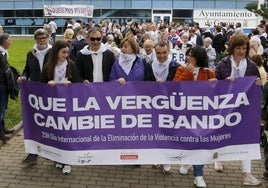 La manifestación que se celebró el sábado en Luanco con motivo del Día Internacional de la Violencia contra las Mujeres.