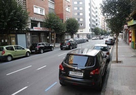 Calle Manuel Llaneza, en Gijón.