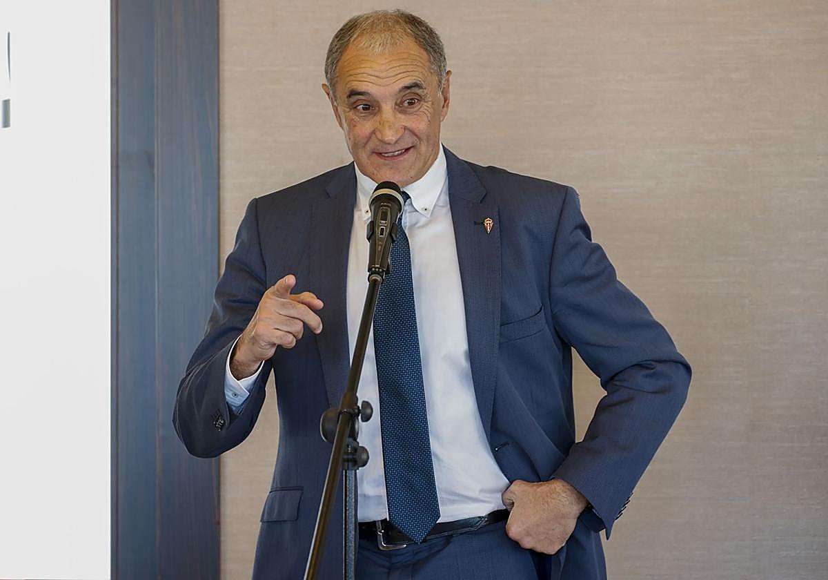 Joaquín Alonso, durante una comida de la Asociación de Veteranos.