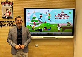 Jorge Pañeda, en la presentación de las vacaciones deportivas.