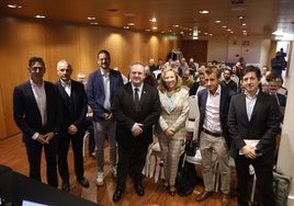 Rafael Cabañeros, Ernesto Álvarez, Gerardo Bohigues, Isaac Pola, Belarmina Díaz, Indalecio González y Yago Somoano, en la jornada.