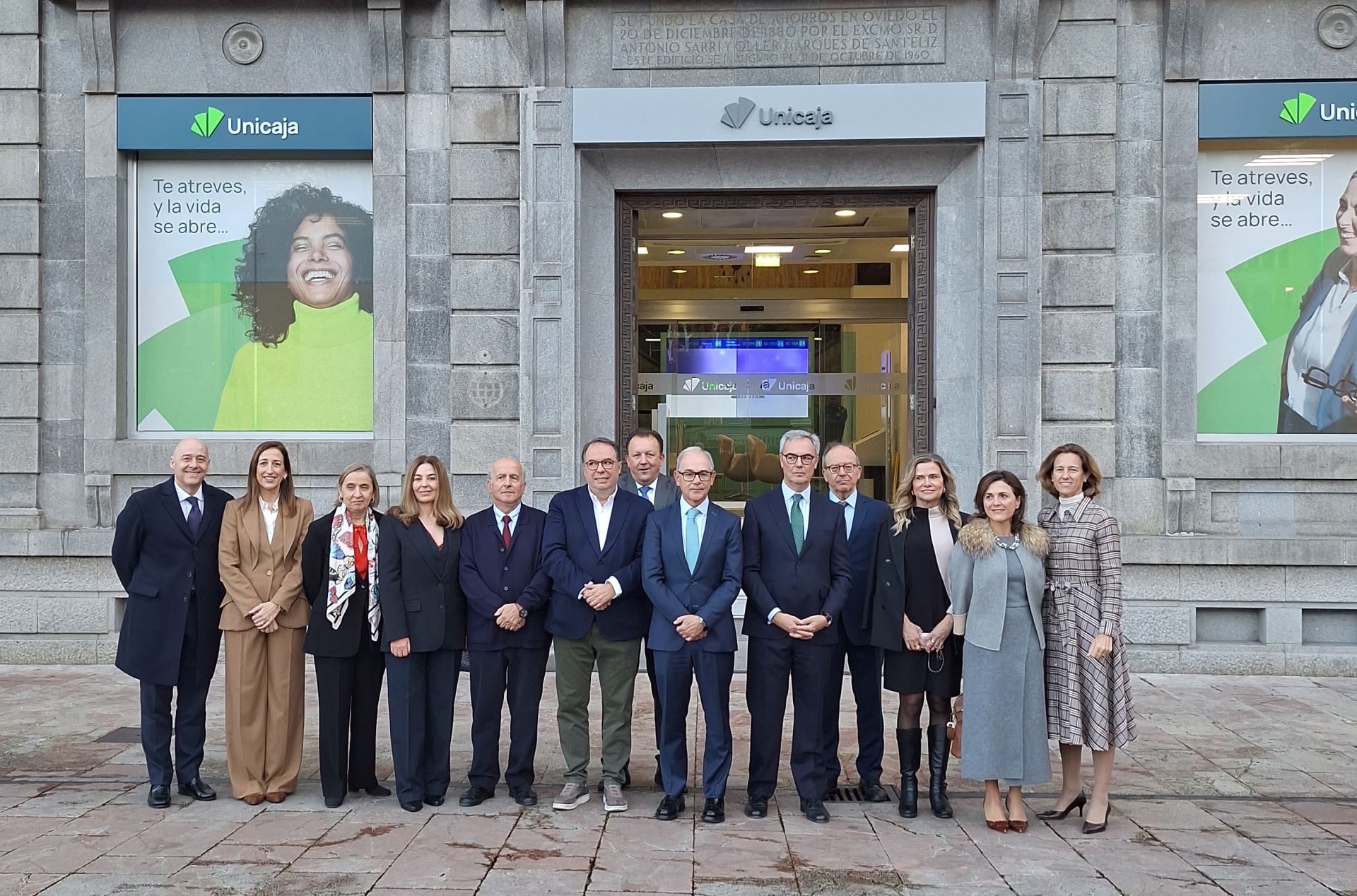 Los miembros del consejo de administración de Unicaja, reunidos el pasado viernes en Oviedo.