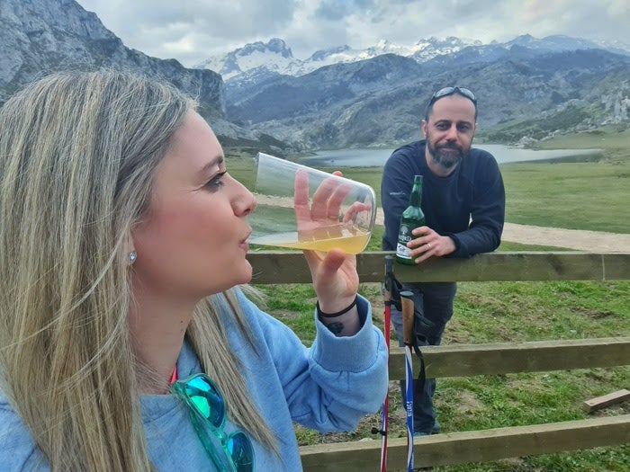 Un culetin en los lagos de Covadonga.