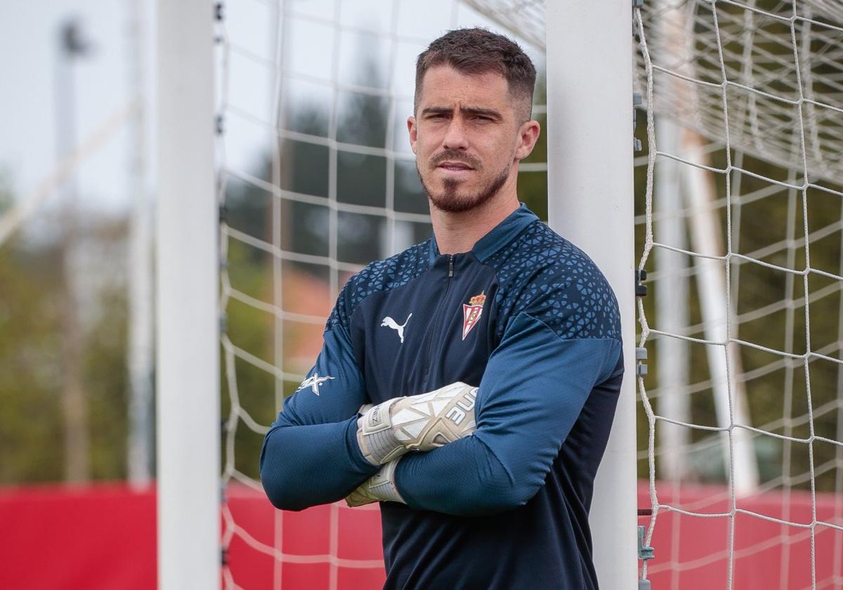 Rubén Yáñez, tras un entrenamiento en Mareo.