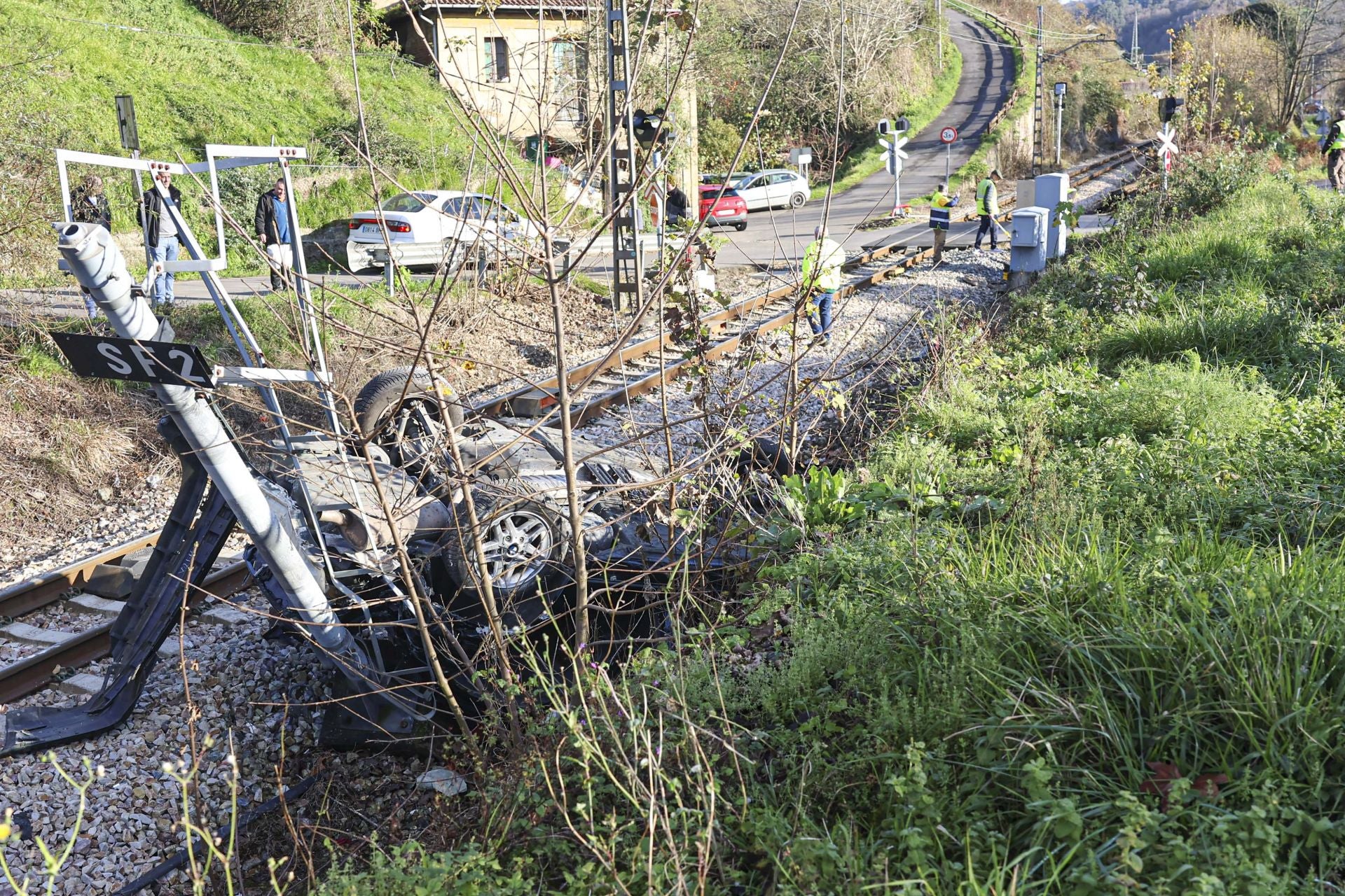 Trágico accidente en Langreo: muere un conductor arrollado por un tren
