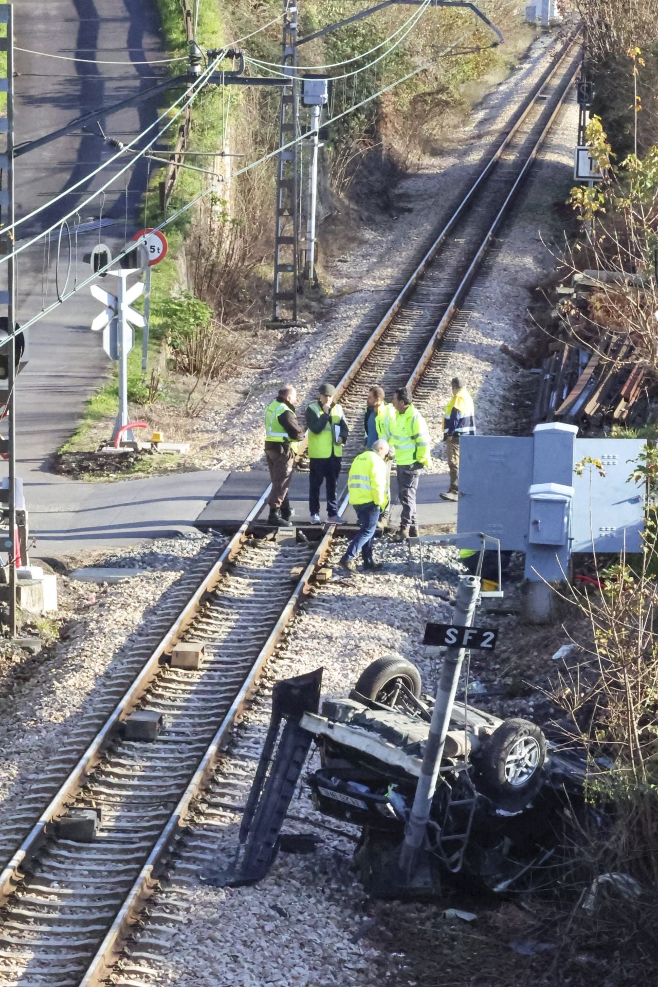 Trágico accidente en Langreo: muere un conductor arrollado por un tren