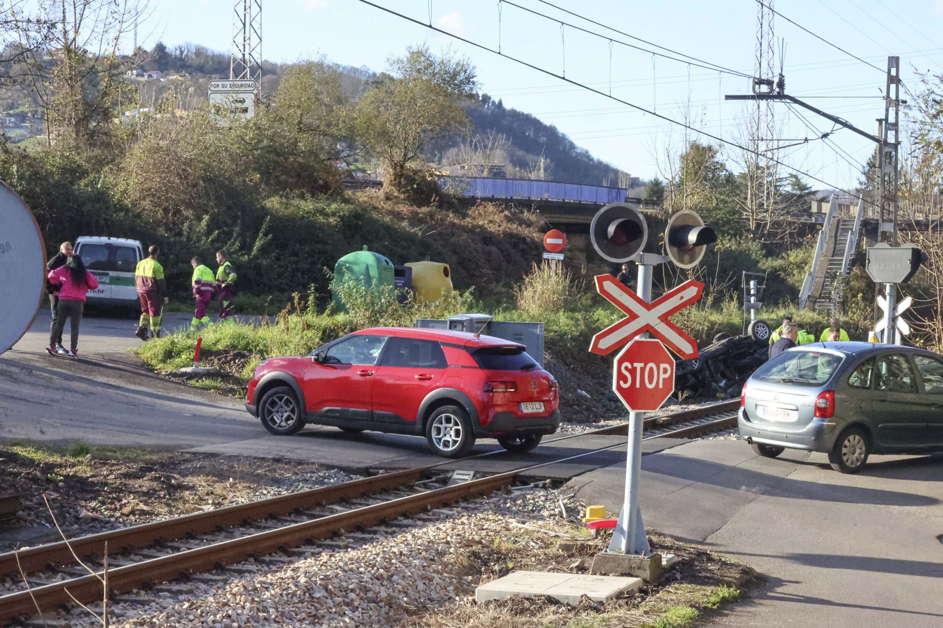 Trágico accidente en Langreo: muere un conductor arrollado por un tren