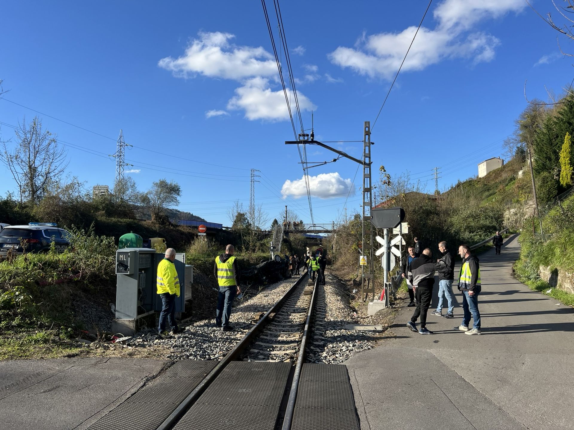 Trágico accidente en Langreo: muere un conductor arrollado por un tren