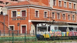 Estación de Feve de San Esteban, en Muros de Nalón.