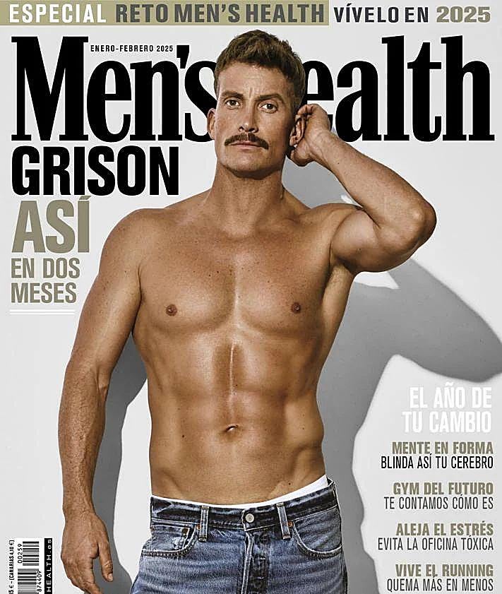 Imagen secundaria 2 - Grison deslumbra en la portada de Men&#039;s Health con su impresionante cambio físico: «Estoy en mi peak»