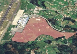 Vista aérea de la zona que ocuparía el área logística.