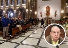 Familiares de José Antonio García-Rendueles durante el funeral en San José.