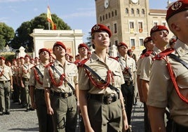 La Princesa Leonor, en la ceremonia de la Academia Militar en Zaragoza.