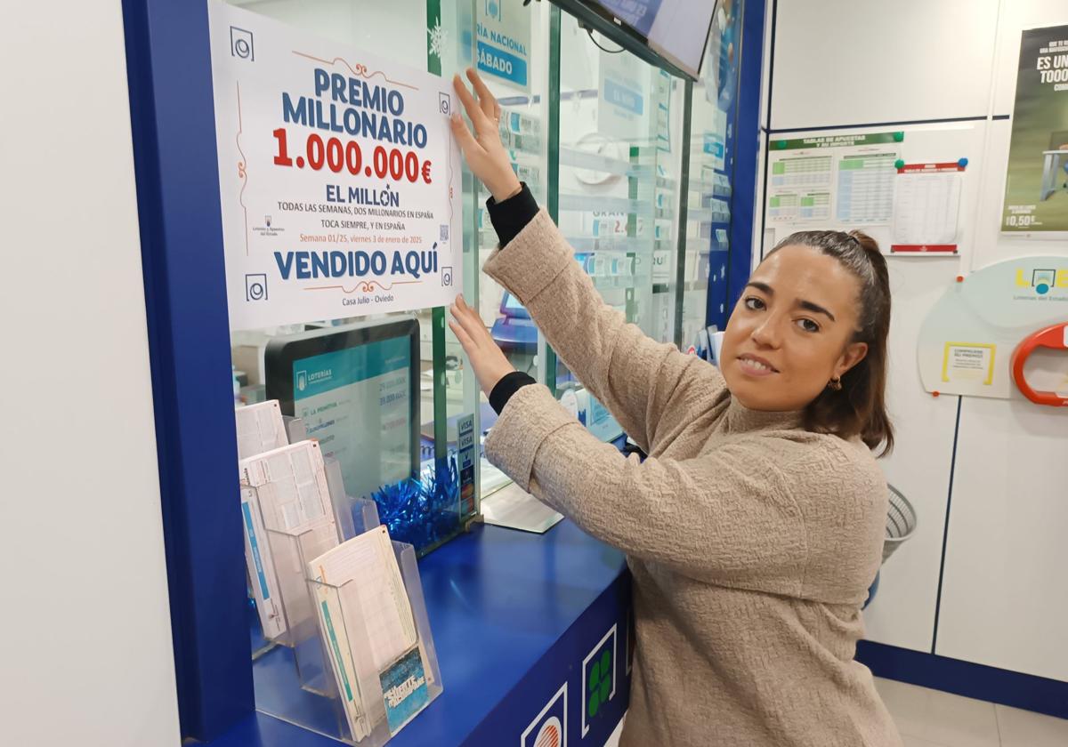 Rebeca González, del kiosko Casa Julio en Oviedo.