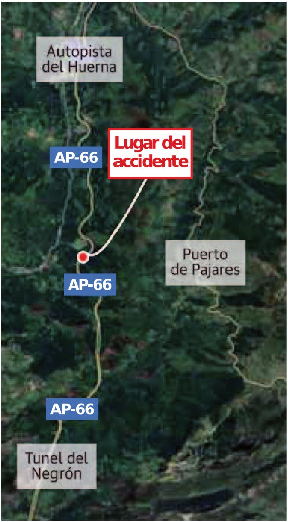 Imagen secundaria 2 - Un vuelco con cinco heridos, primer accidente grave en el &#039;bypass&#039; de la autopista del Huerna