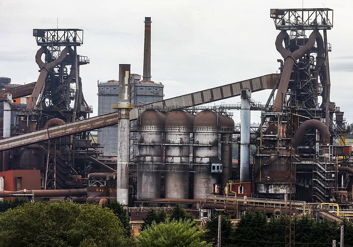 Instalaciones de Arcelor en Asturias.