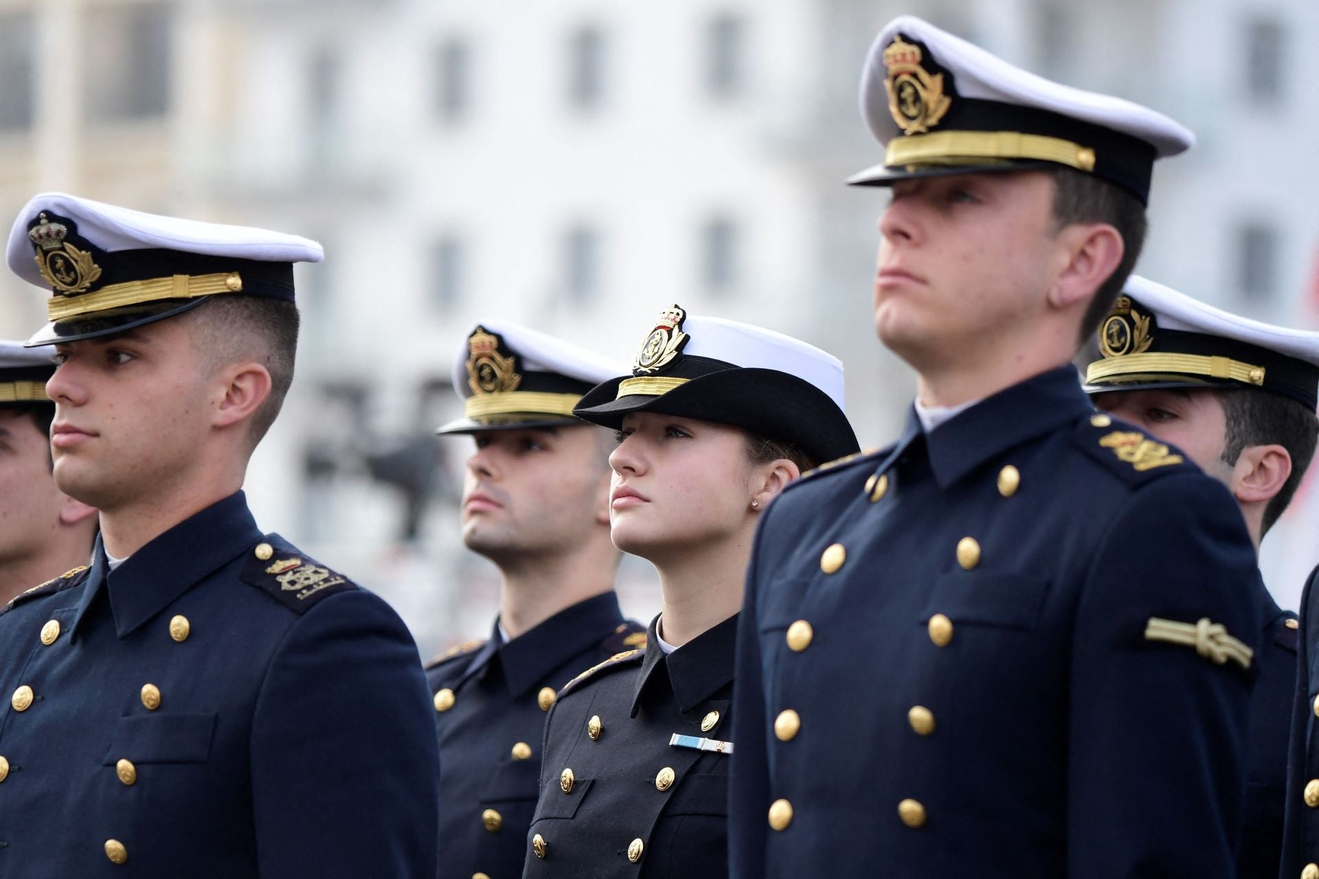La Princesa Leonor se despide de sus padres, los Reyes, y pone rumbo a América