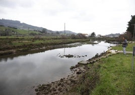 Senda peatonal en desde Villaviciosa a El Puntal, junto a la ría.