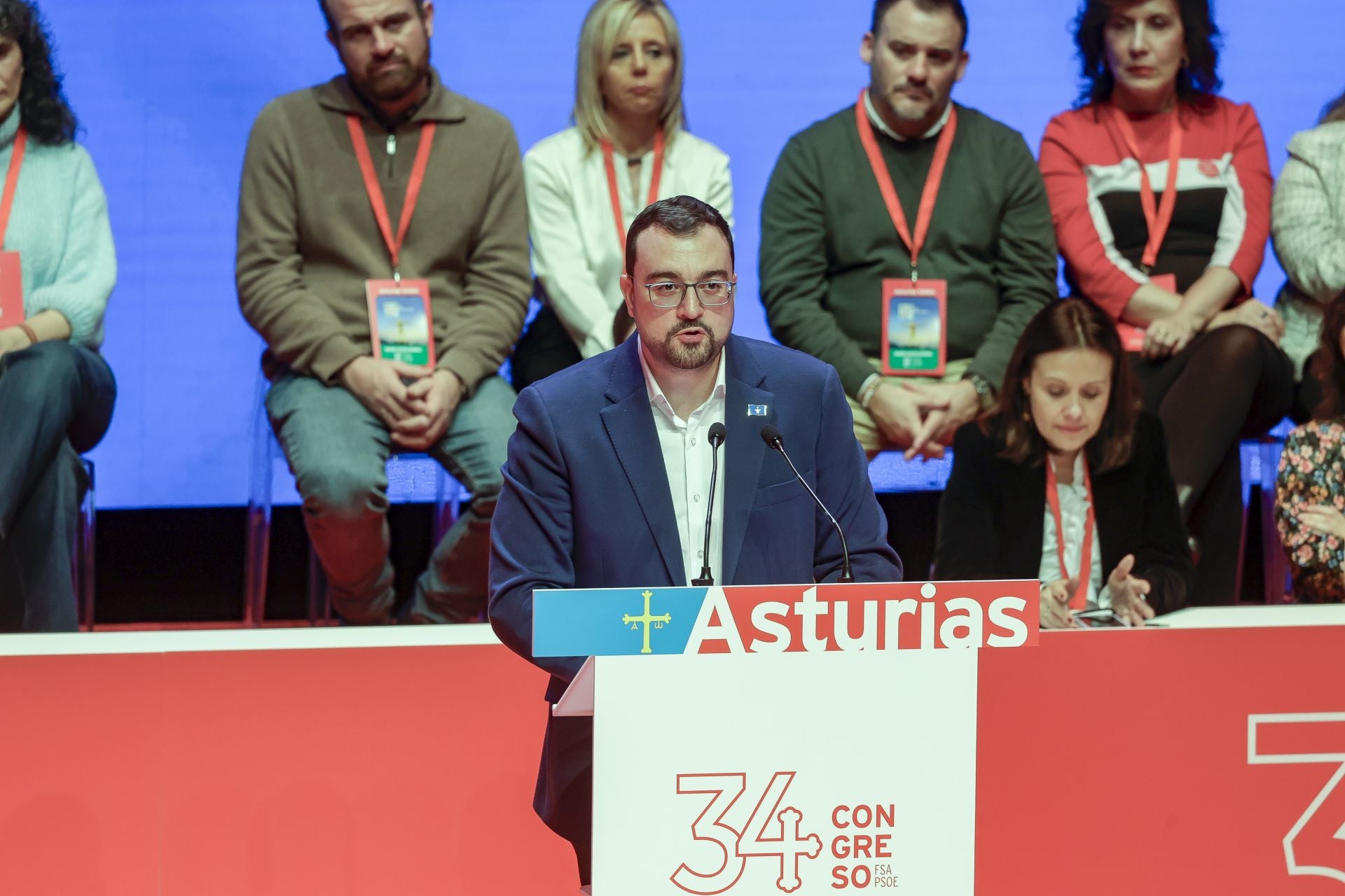 Pedro Sánchez y Adrián Barbón inauguran el congreso socialista en Avilés