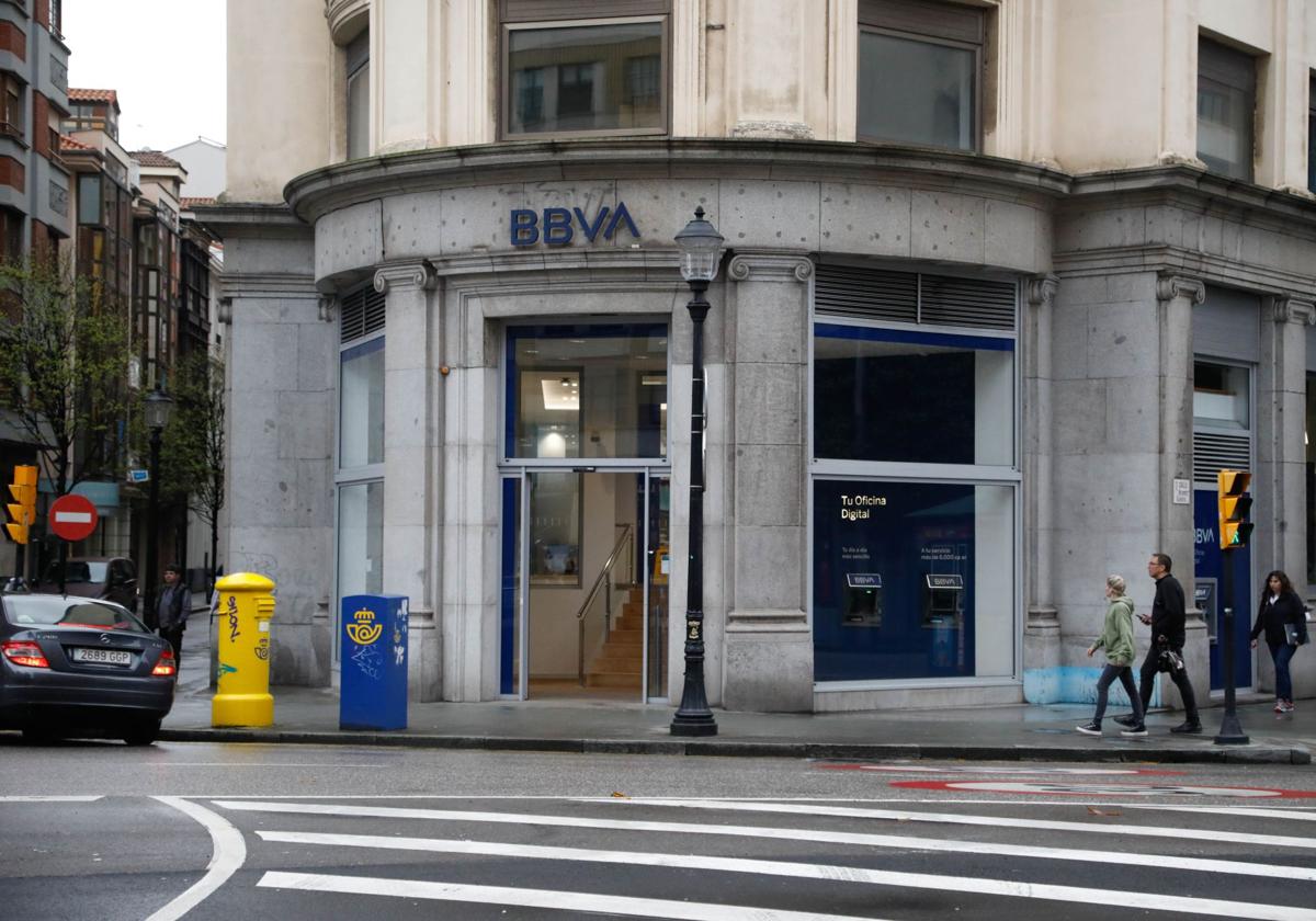 Oficina de BBVA en Gijón.