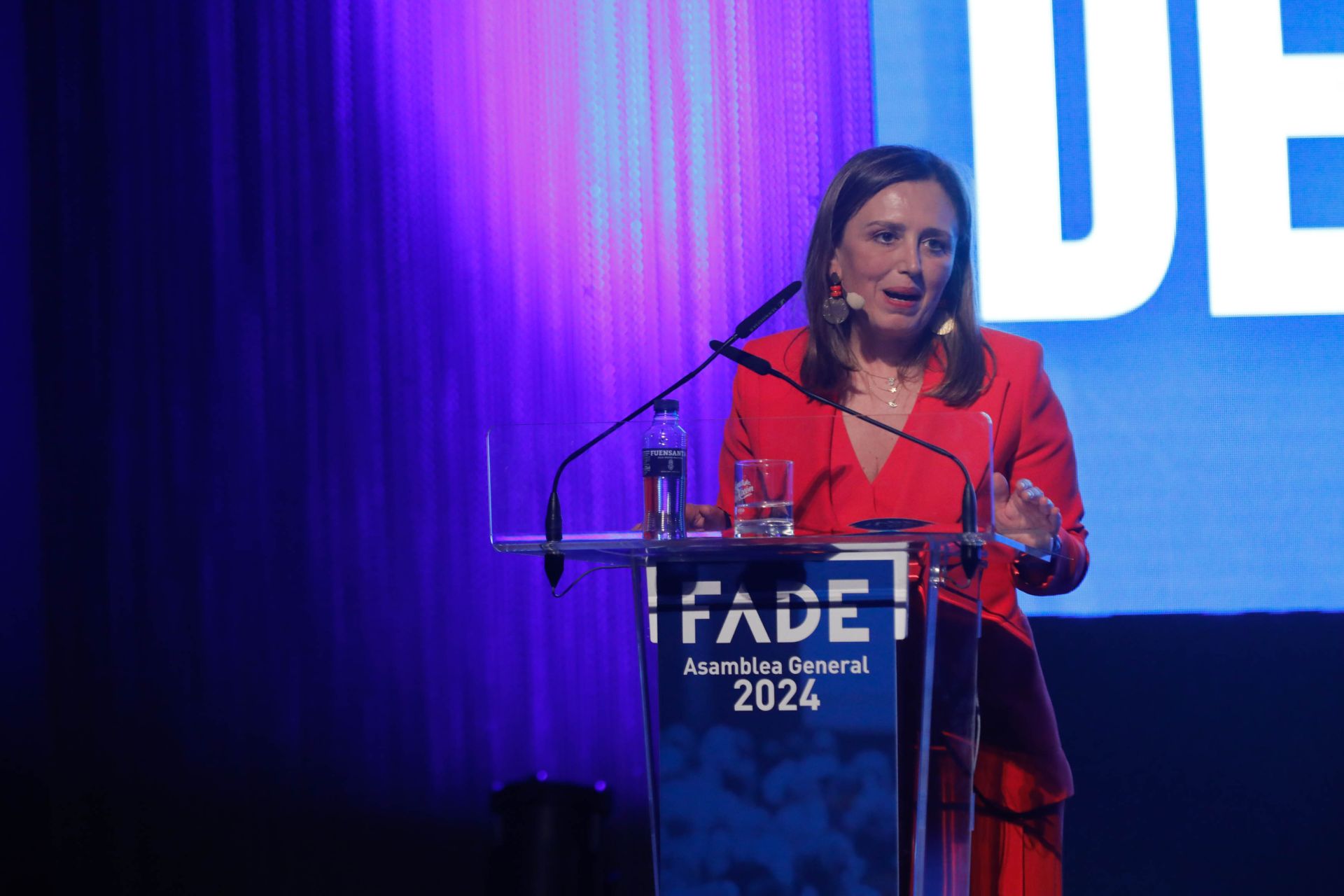 María Calvo, en la asamblea general de Fade del año pasado.