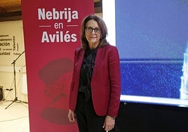 Pilar Alcover, explica el proyecto de enseñanza de español.