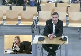 Pablo García Cuervo durante un momento de su declaración.