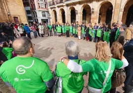 Acto por el Día Mundial contra el Cáncer en Oviedo.
