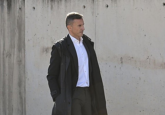 El exdirector de Comunicación de la RFEF, Pablo García Cuervo, a su llegada a la Audiencia Nacional