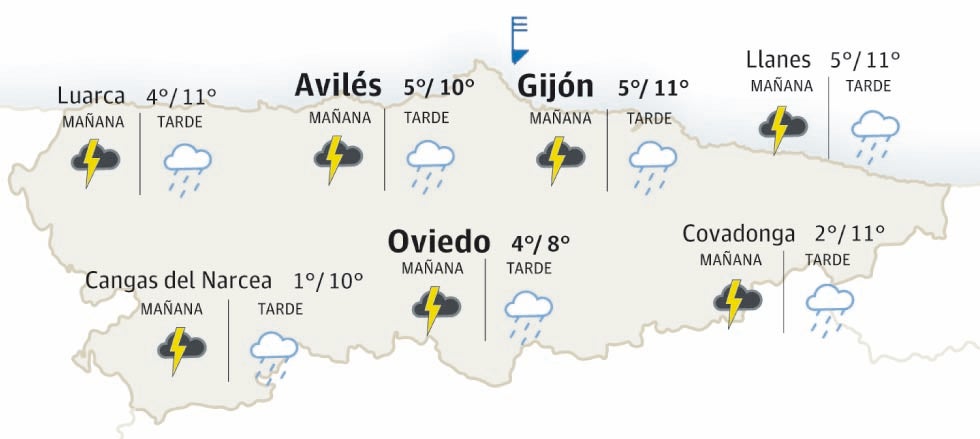 El tiempo en Asturias: esta es la previsión para este viernes, 7 de febrero