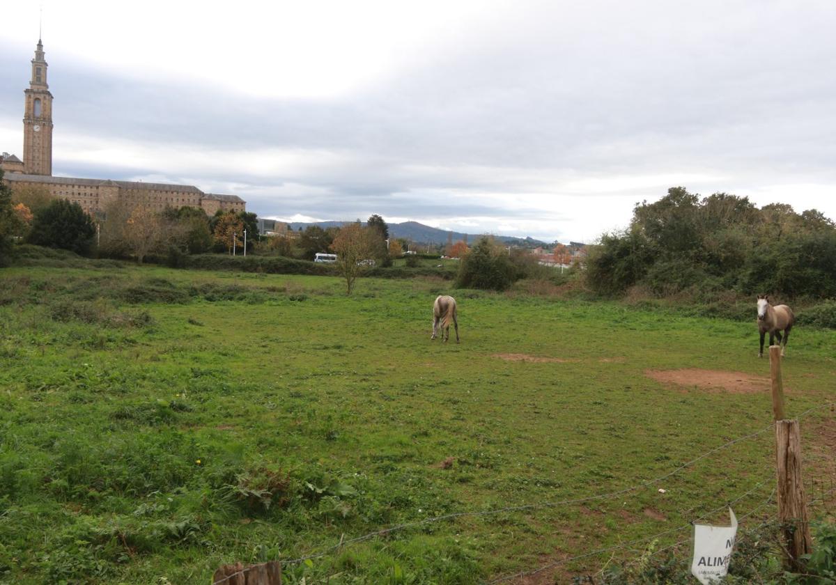 Terrenos de Somió donde está previsto que se instale la Universidad Europea para desarrollar su campus.