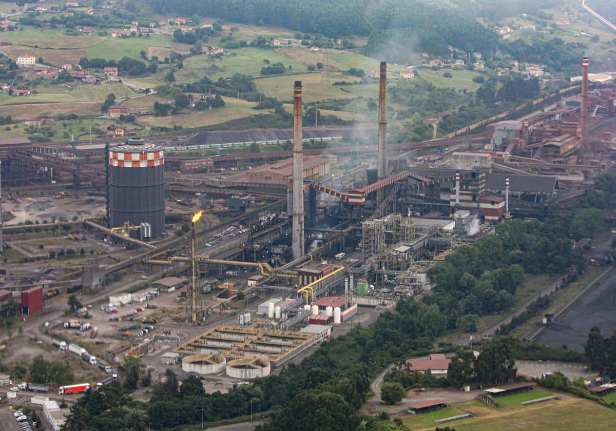 Planta de Arcelor en Gijón.