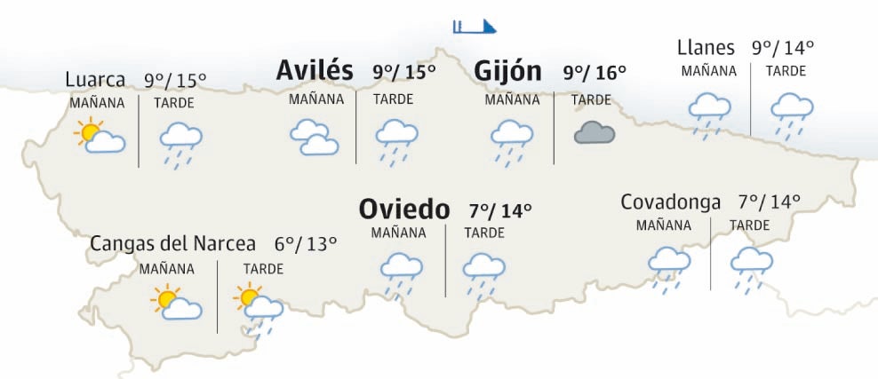 El tiempo en Asturias: esta es la previsión para este miércoles, 12 de febrero