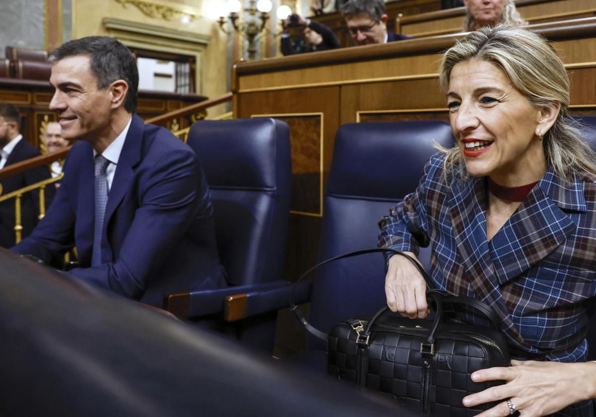 Pedro Sánchez y Yolanda Díaz.