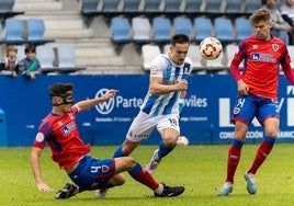 Chus Ruiz, en un partido de la Gimnástica de Torrelavega esta temporada.